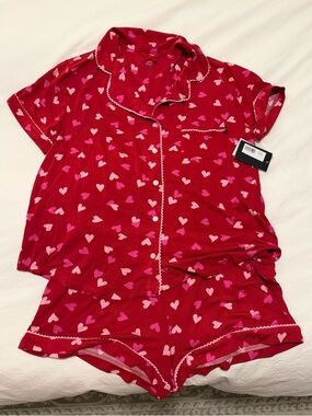Kate Spade Heart-Print Short Pajama Set